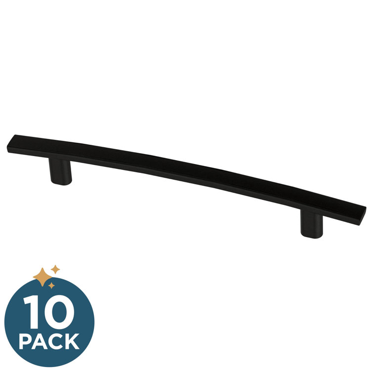 Matte Black Brass Cabinet Bar Pulls with Mounting Hardware