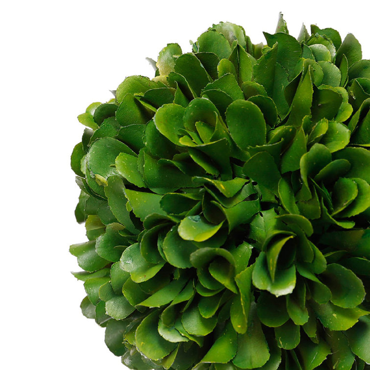 Set of 4 Green Plastic Boxwood Topiary Balls