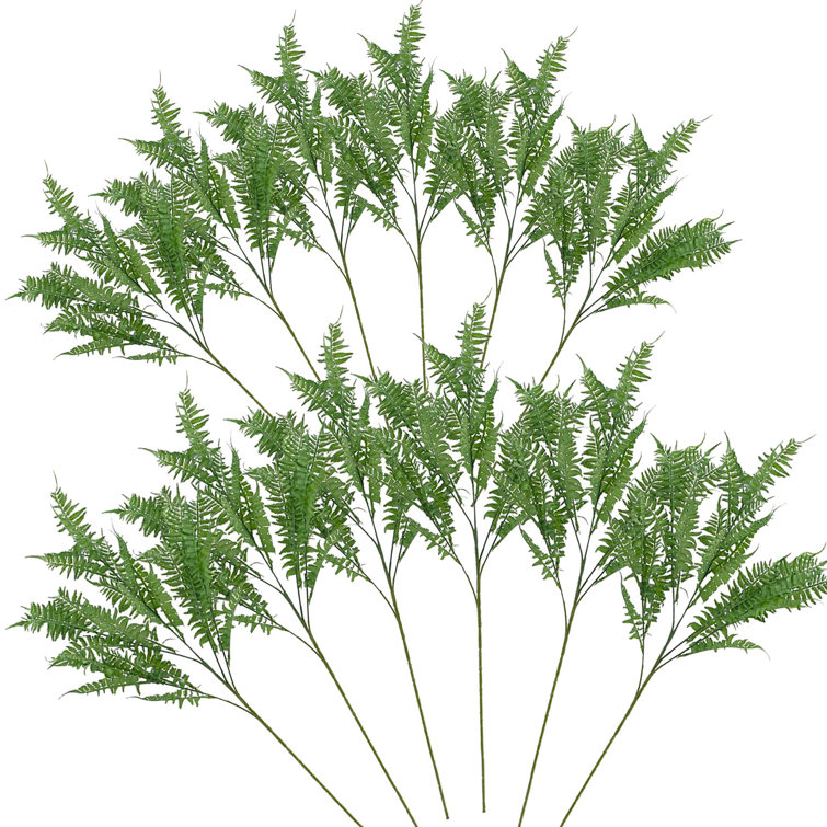 Dark Green Artificial Fern Sprays Set of 12