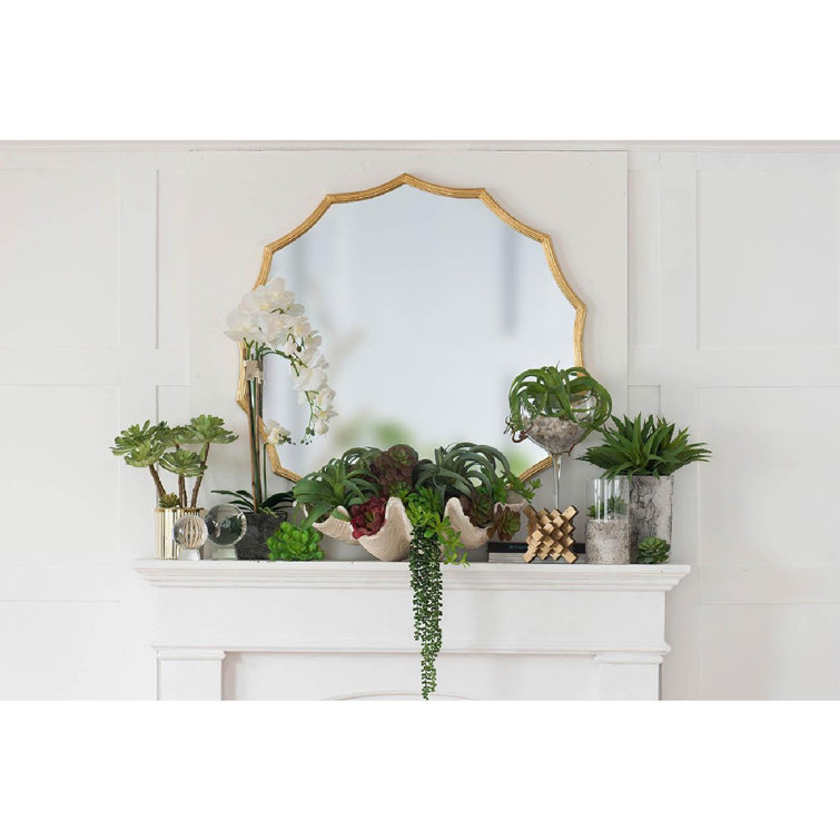 Set of 6 Green Faux Aloe Tabletop Topiary Stems
