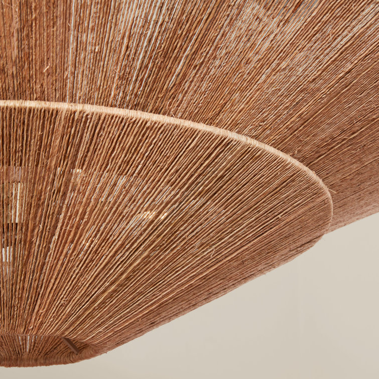 Natural Jute and Brass 46" Pendant Light