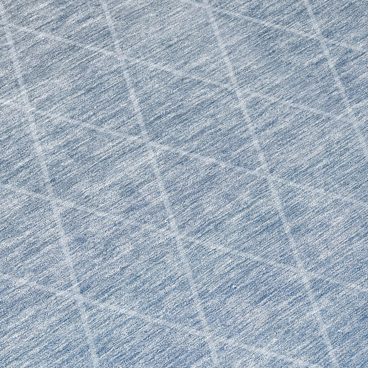 Addison Blue Ombre Trellis 3' x 5' Synthetic Washable Rug