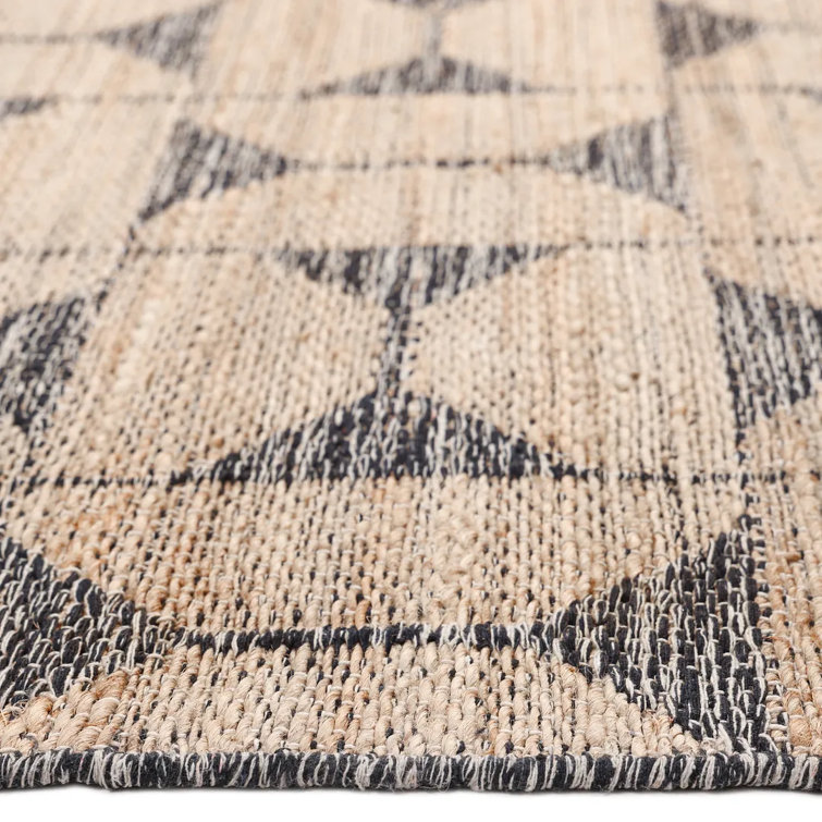 Transitional Handmade Flatweave Runner Rug in Black and Brown