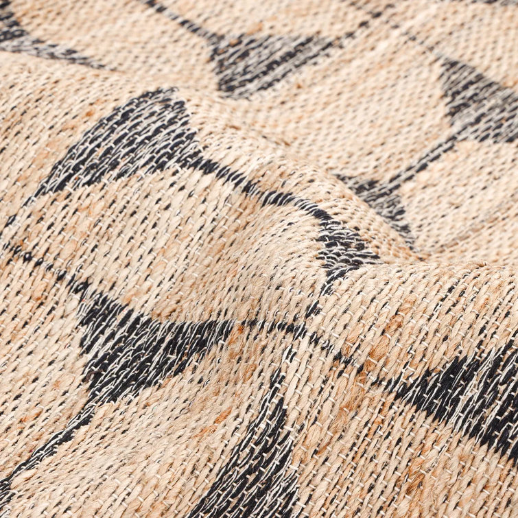 Transitional Handmade Flatweave Runner Rug in Black and Brown