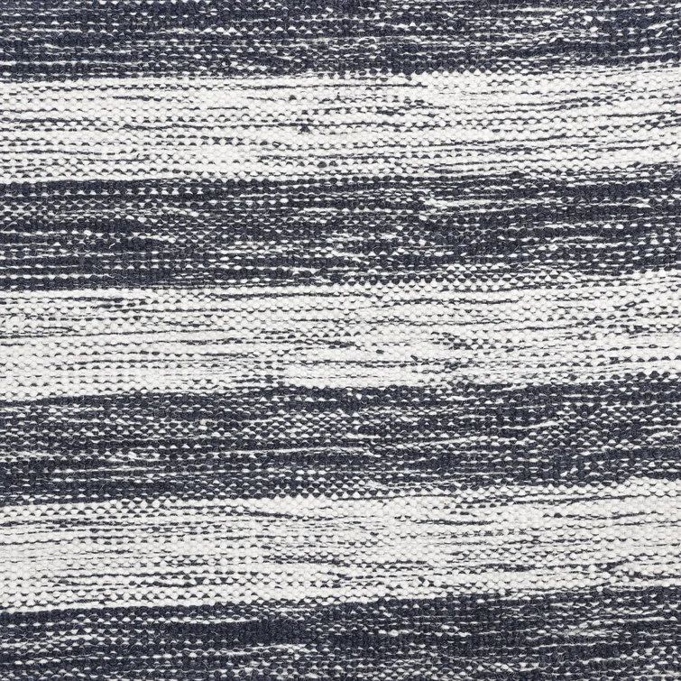 Louella Black and White Wool 10' x 14' Flat Woven Area Rug