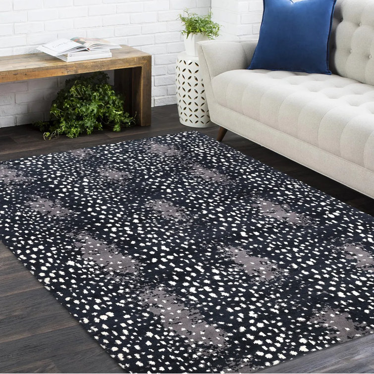 Handmade Black and Gray Wool 9' x 12' Area Rug