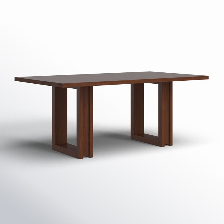 Brown Wash Solid Wood Rectangular Dining Table for Eight