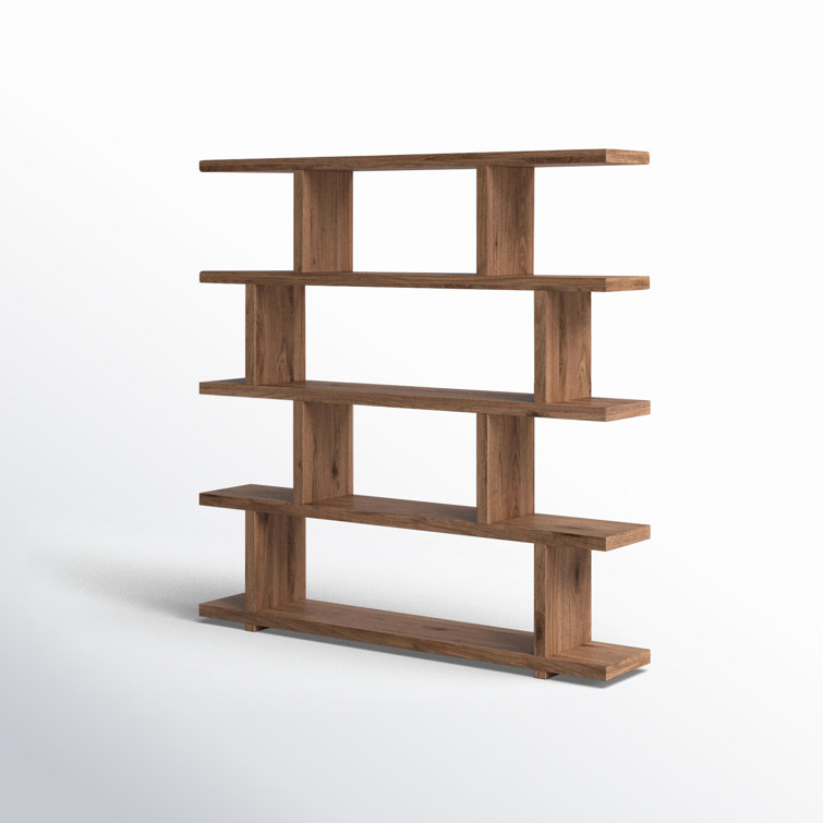 Miri Large 63'' Walnut Veneer Mid-Century Modern Bookcase