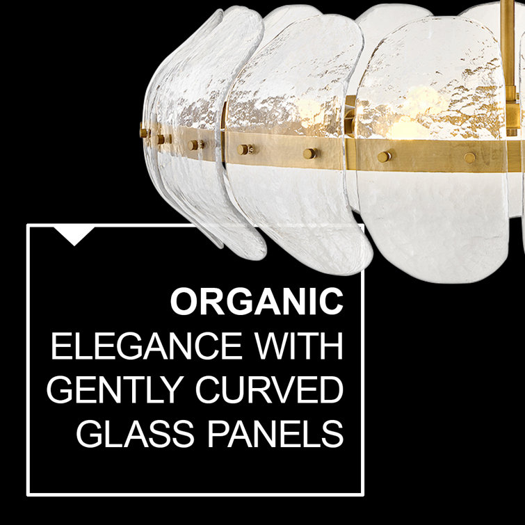 Heritage Brass 6-Light Drum Chandelier with Clear Glass Panels
