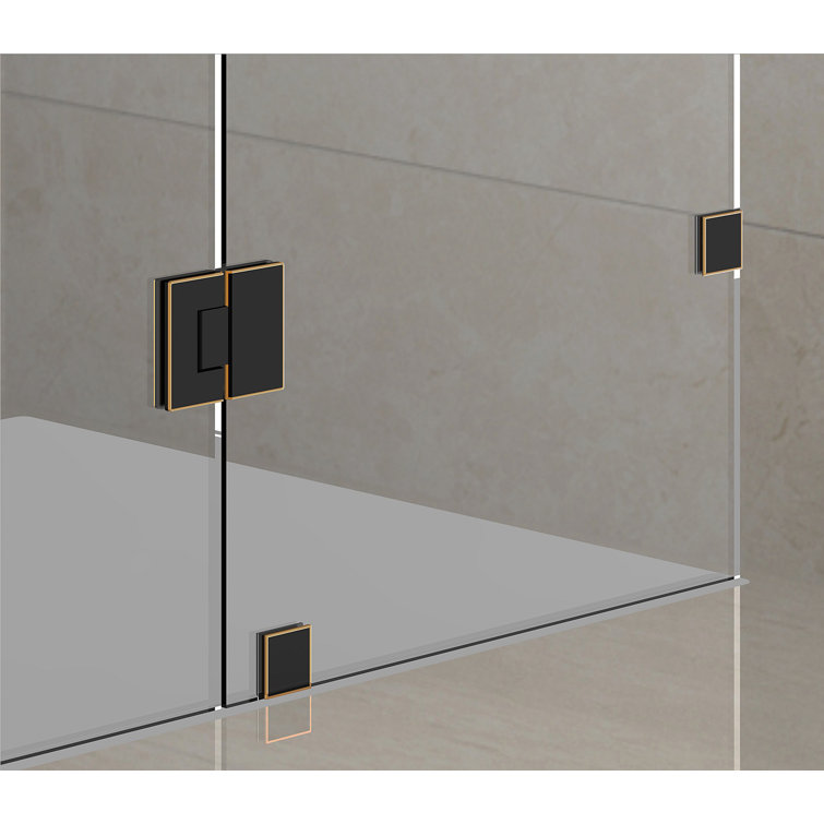 Avalux GS 48" x 72" Frameless Chrome Clear Glass Shower Enclosure