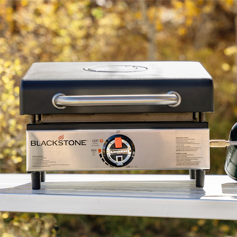 17" Stainless Steel Tabletop Propane Griddle with Hood