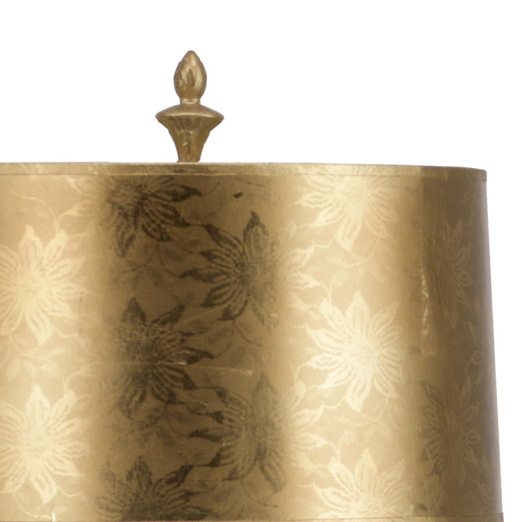 Aquamarine and Gold Ceramic Twist Table Lamp