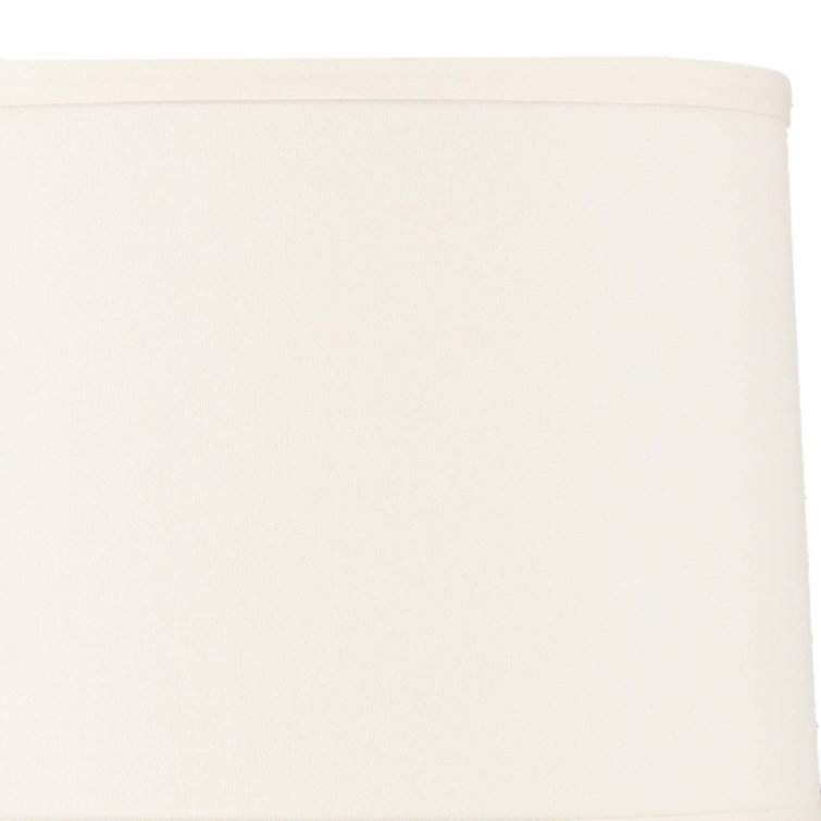 Winter White Ceramic Table Lamp with Cream Paper Shade