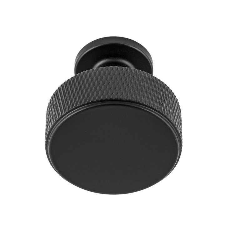 Kent Matte Black Round Knurled Cabinet Knob Multipack