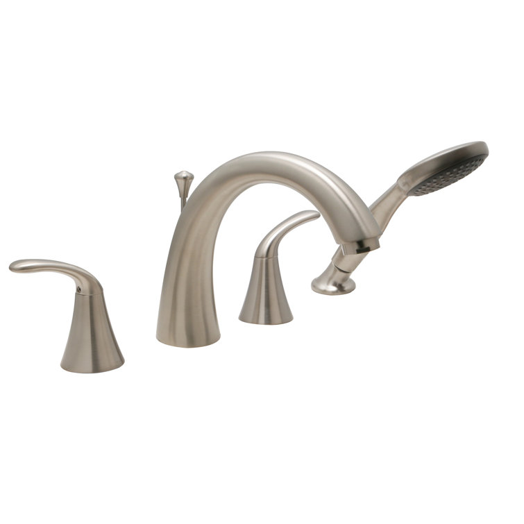 Satin Nickel Brass Roman Tub Faucet with Diverter