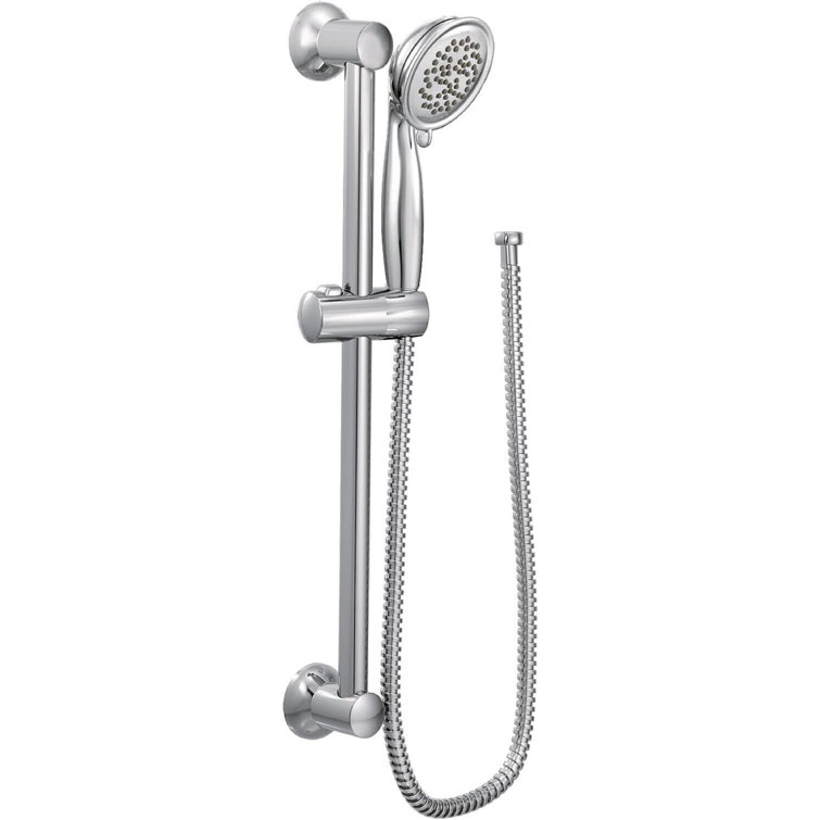 Chrome Adjustable Handheld Shower with Slide Bar