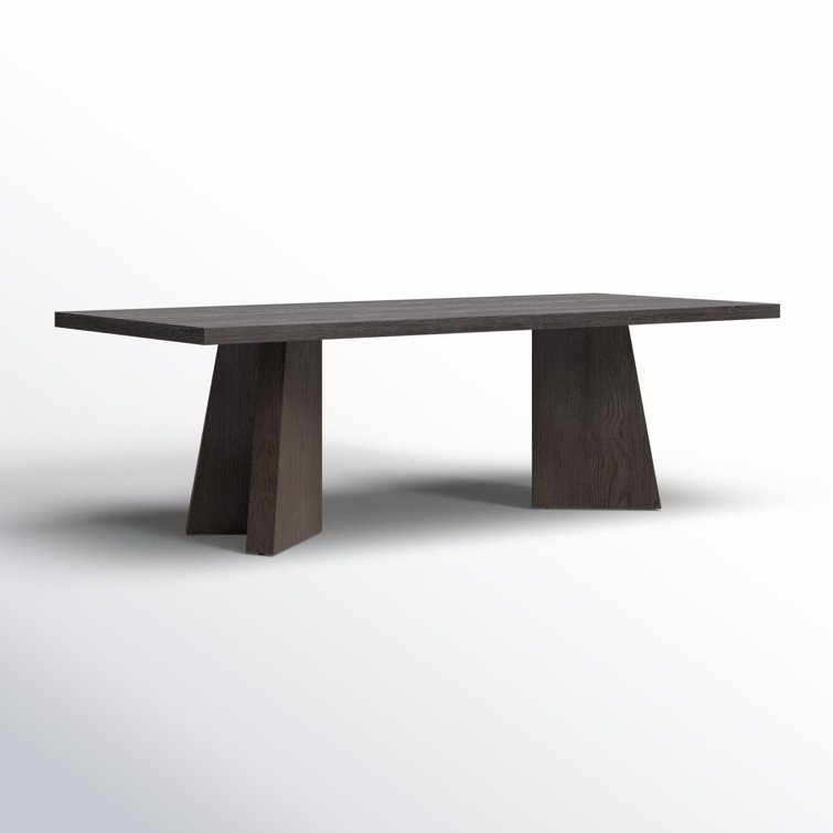 Espresso Oak Rectangular Dining Table for Ten