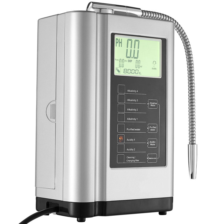 Compact Silver Alkaline Water Ionizer with LCD Display