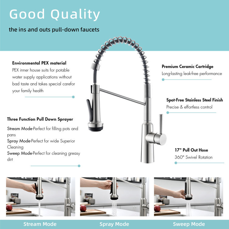 Akicon AK-U3019WSF 28'' L Undermount Single Bowl Stainless Steel Kitchen Sink