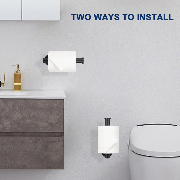 Black Stainless Steel Wall Mounted Toilet Paper Holder