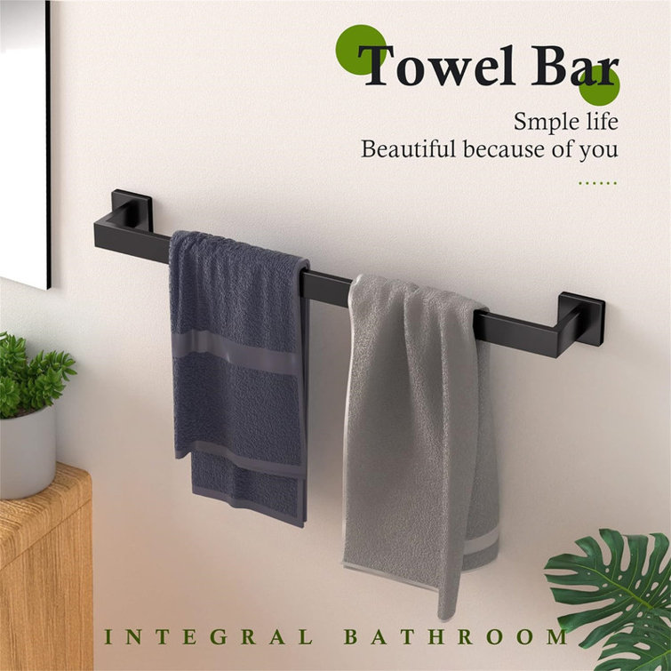 Matte Black 10-Piece Stainless Steel Bathroom Hardware Set