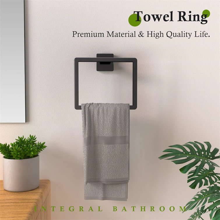 Matte Black 10-Piece Stainless Steel Bathroom Hardware Set