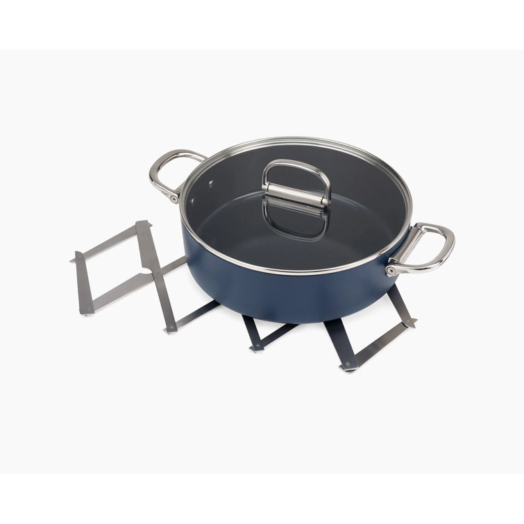 Expandable Silver Stainless Steel Rectangle Trivet