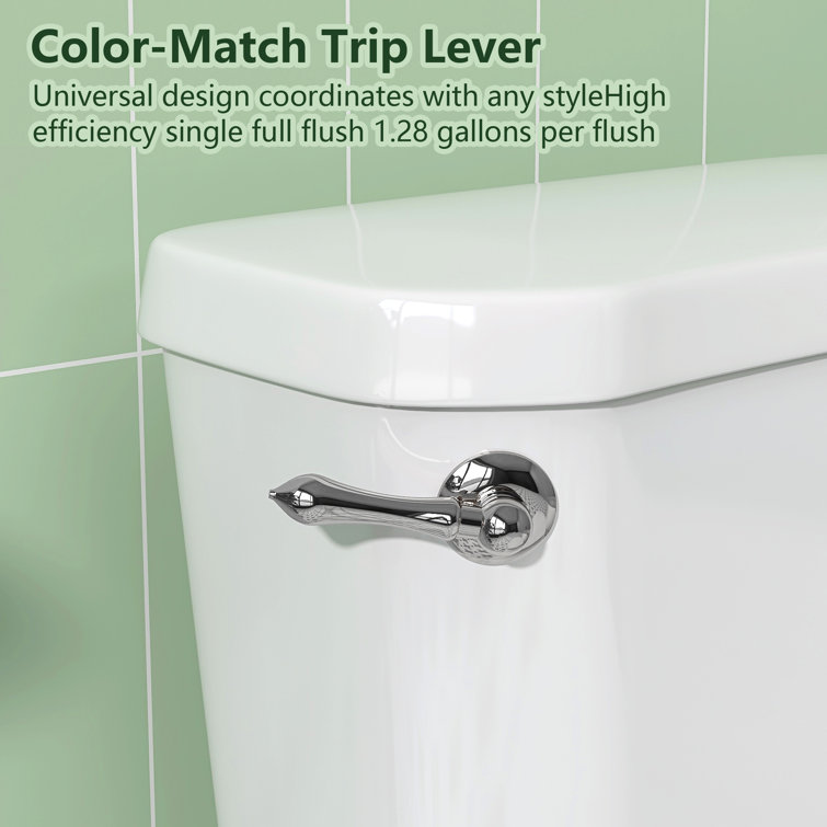 White Ceramic Elongated High Efficiency Two-Piece Toilet