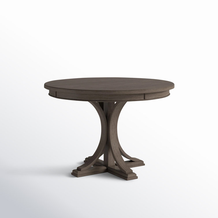 Helena Round Dark Gray Reclaimed Wood Dining Table