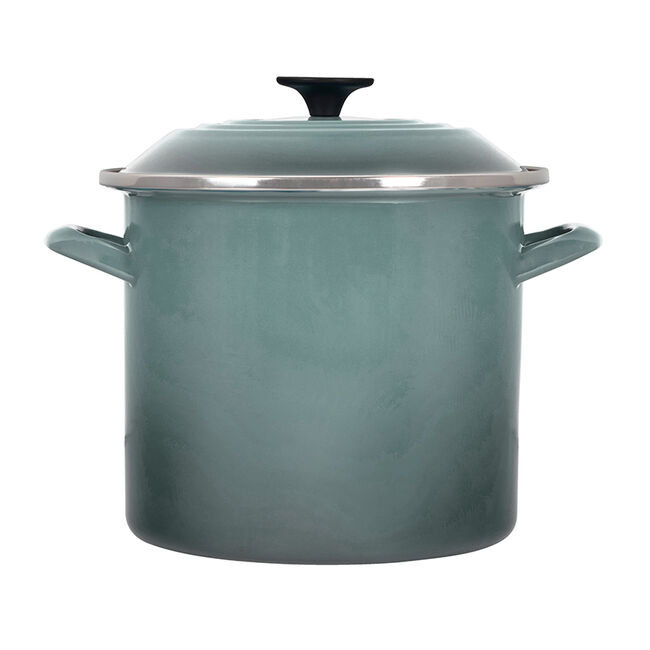 Sea Salt Enamel on Steel 8-Quart Stockpot with Lid