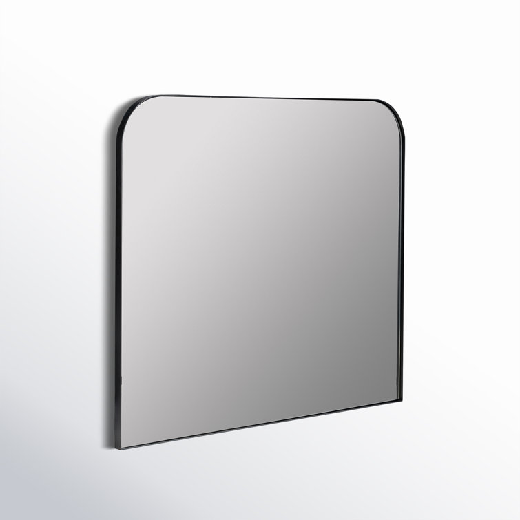 Elegant Matte Black Rectangular Vanity Wall Mirror