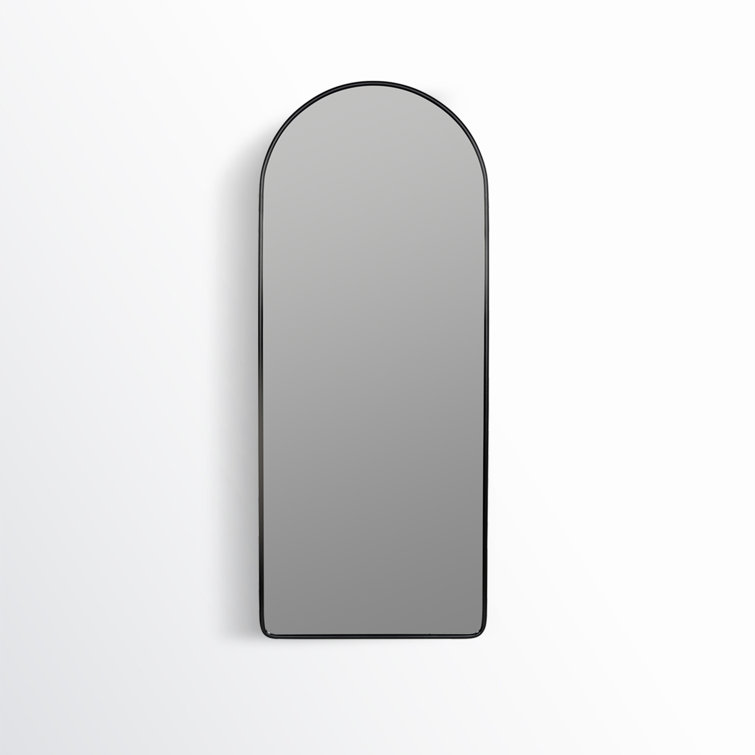 Elegant Arch Full-Length 68" Floor Mirror in Silver and Gold