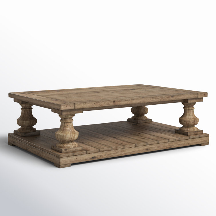 Stratford Gray and Brown Reclaimed Wood Rectangular Coffee Table