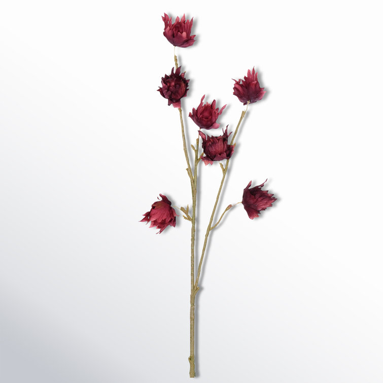 24" Burgundy Polyester Hibiscus Spray Centerpiece