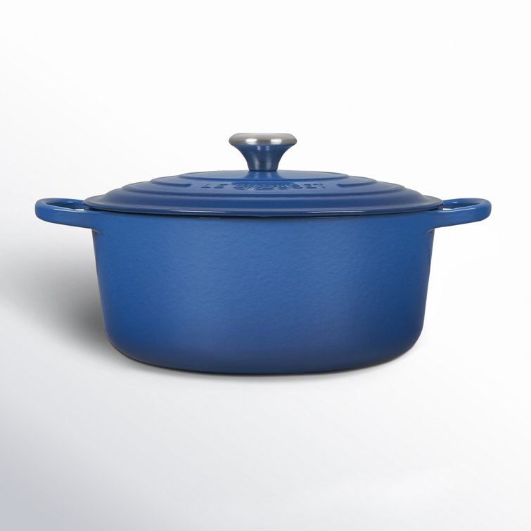 Flame Enameled Cast Iron Round Dutch Oven with Lid, 5.5 Quart