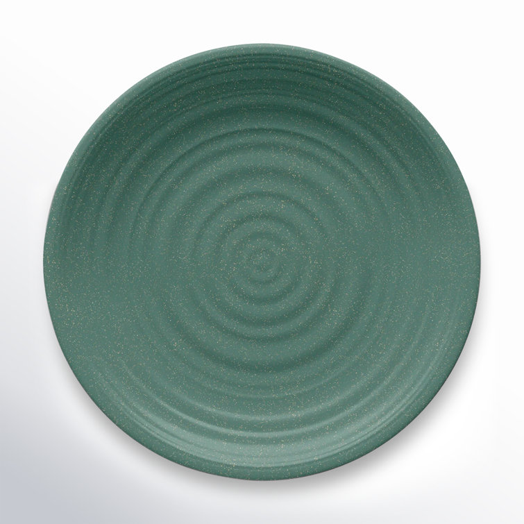 Teal Melamine Chip-Resistant Dinner Plate Set