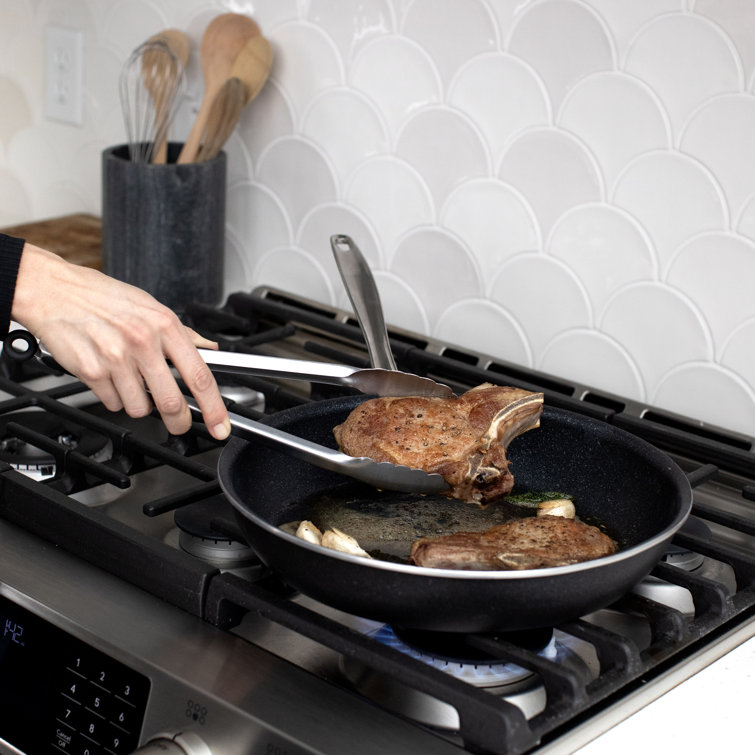 12-Inch Black Ceramic Non-Stick Aluminum Saute Skillet