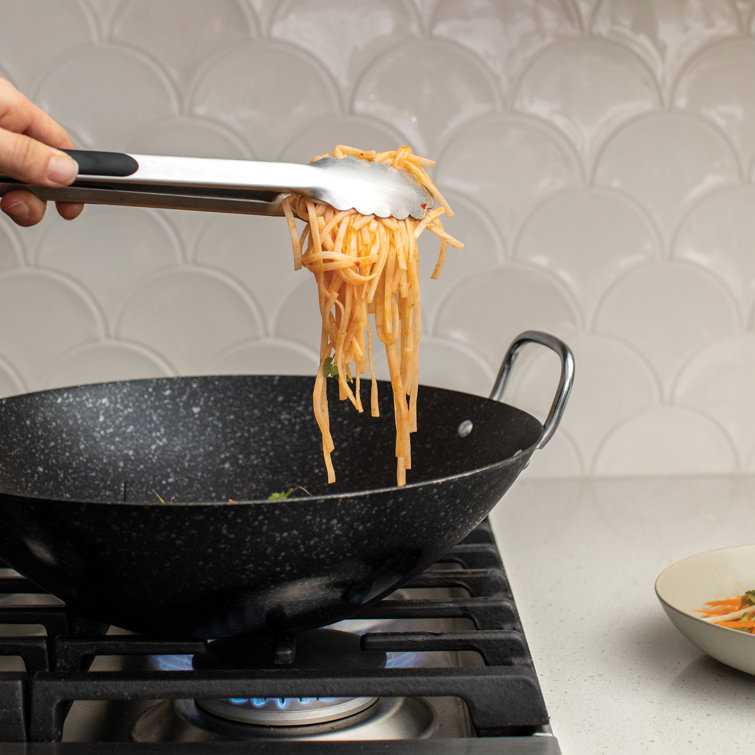 Nordic Black Ceramic Coated 14" Aluminized Steel Wok