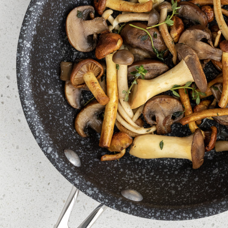 Nordic Ware 8" Black Aluminum Saute Skillet with Ceramic Coating