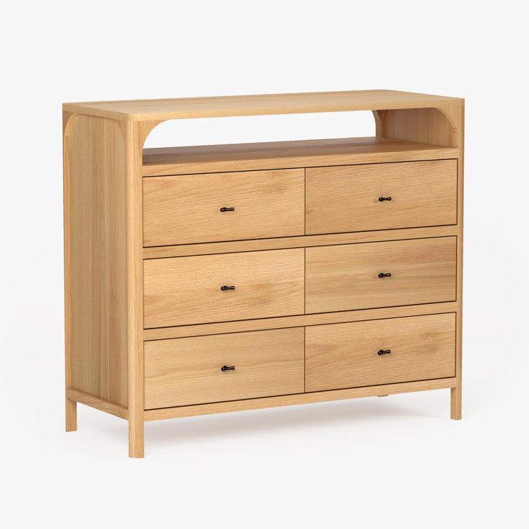 Natural Oak Double Dresser with Soft Close Drawers