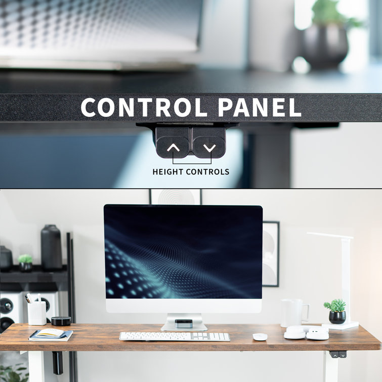 White Adjustable Height Electric Standing Desk Frame