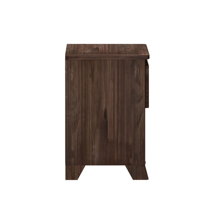 Barnwood Brown Solid Pine 1-Drawer Nightstand