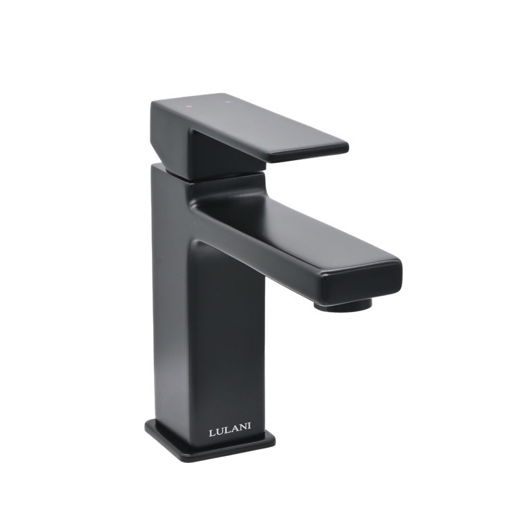 Lulani Capri Elegant Matte Black Brass Single Hole Bathroom Faucet