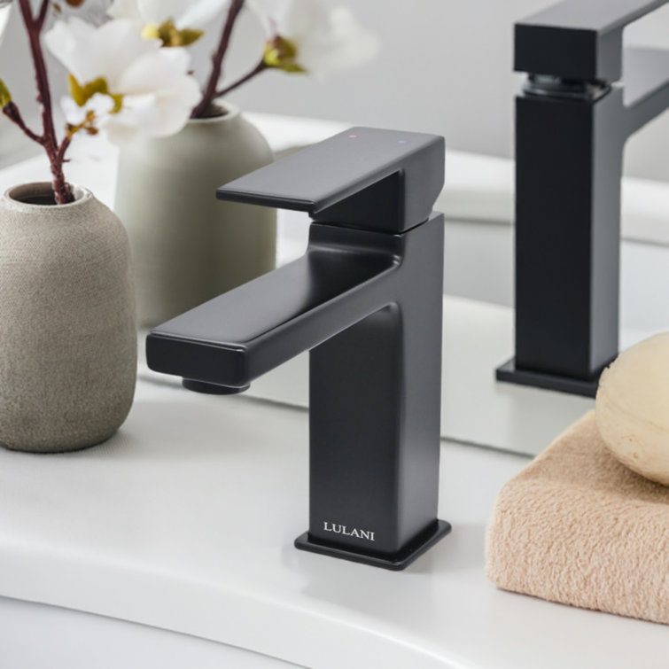 Lulani Capri Elegant Matte Black Brass Single Hole Bathroom Faucet