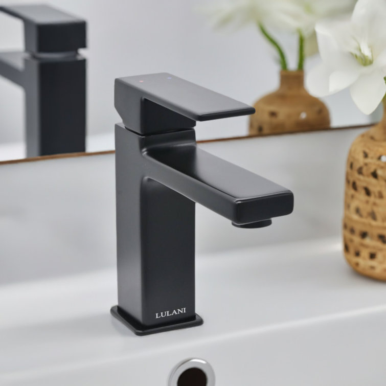 Lulani Capri Elegant Matte Black Brass Single Hole Bathroom Faucet