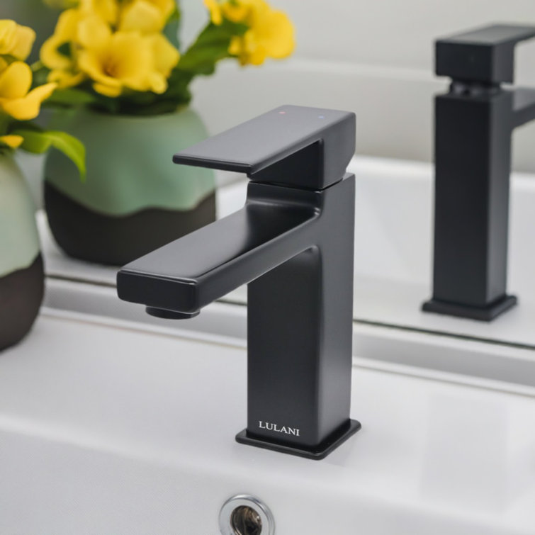 Lulani Capri Elegant Matte Black Brass Single Hole Bathroom Faucet