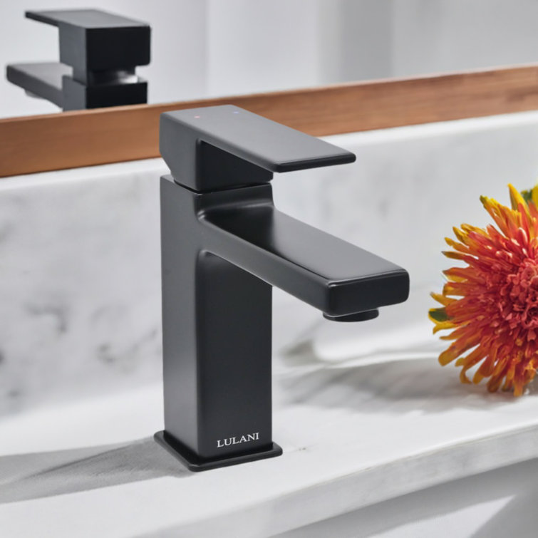 Lulani Capri Elegant Matte Black Brass Single Hole Bathroom Faucet