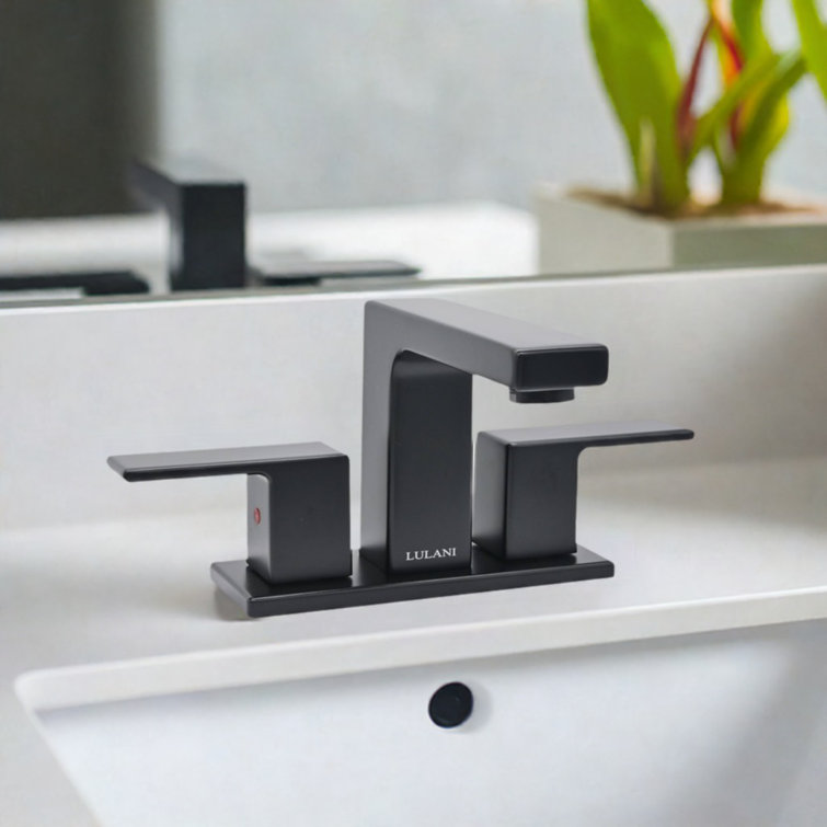 Capri Matte Black 2-Handle Centerset Bathroom Faucet