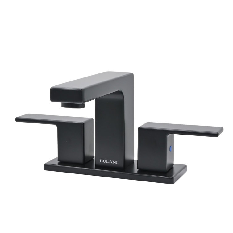 Capri Matte Black 2-Handle Centerset Bathroom Faucet