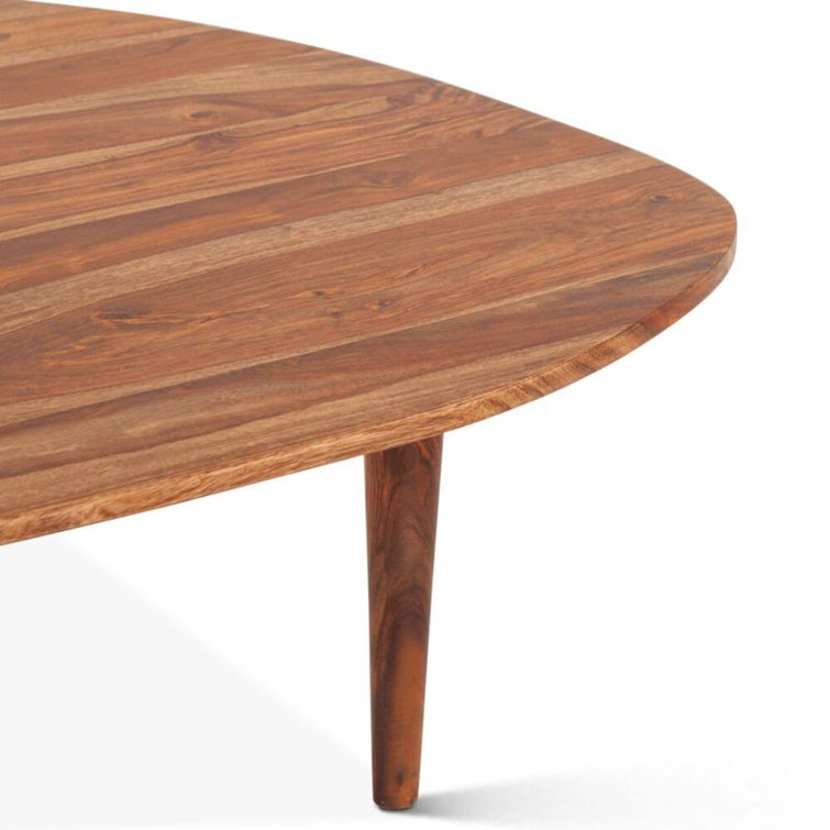 Arrey 37" Natural Brown Indian Rosewood Triangular Coffee Table
